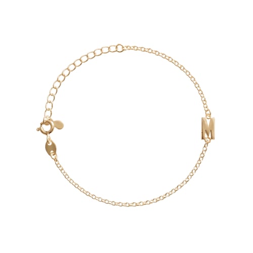 Silbernes Armband mit Buchstaben M Elinn