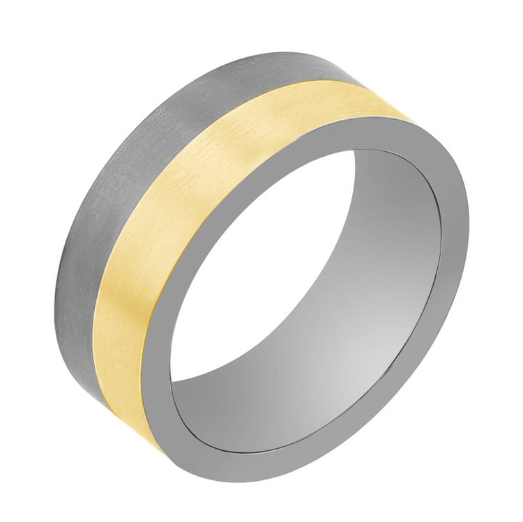 Eheringe aus Titan und Gold Buster 107702