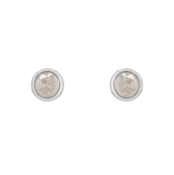 Minimalistische Ohrstecker mit Salt and Pepper Diamanten in Bezelfassung Tofine