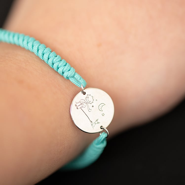 Silbernes String-Armband Der Kleine Prinz mit Fuchs 134245