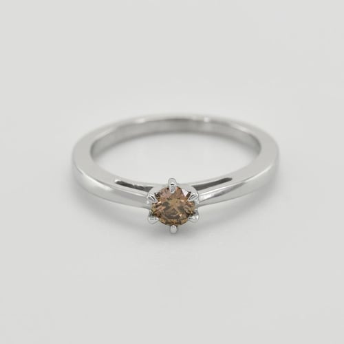 Verlobungsring mit Champagner Diamant Sati