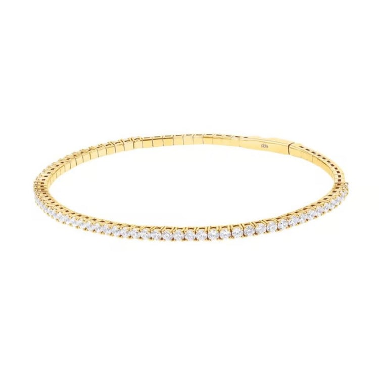 Goldenes Flexi Armband mit Lab Grown Diamanten