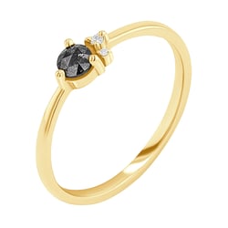 Zarter Ring mit Salt and Pepper Diamant Marine