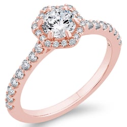Verlobungsring in Haloform mit Diamanten Primrose