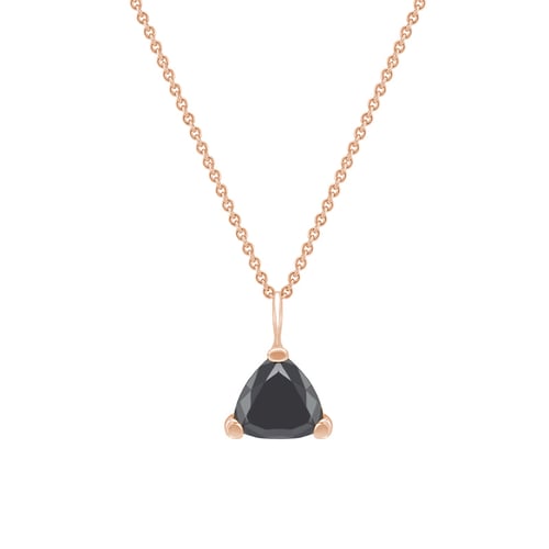 Goldkette mit schwarzen Diamanten im Trillion-Schliff Ferin