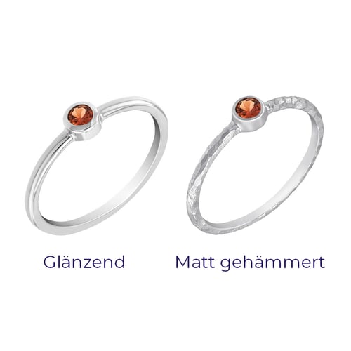 Minimalistischer Goldring mit Padparadscha-Saphir Emilien