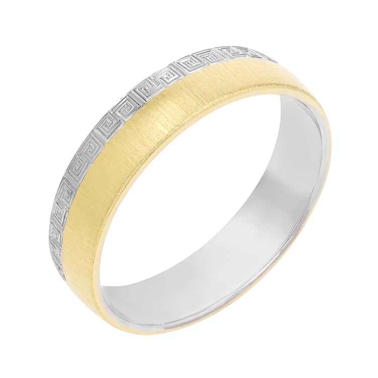 Eheringe aus mehrfarbigem Gold mit einem Diamanten Jannike 80285