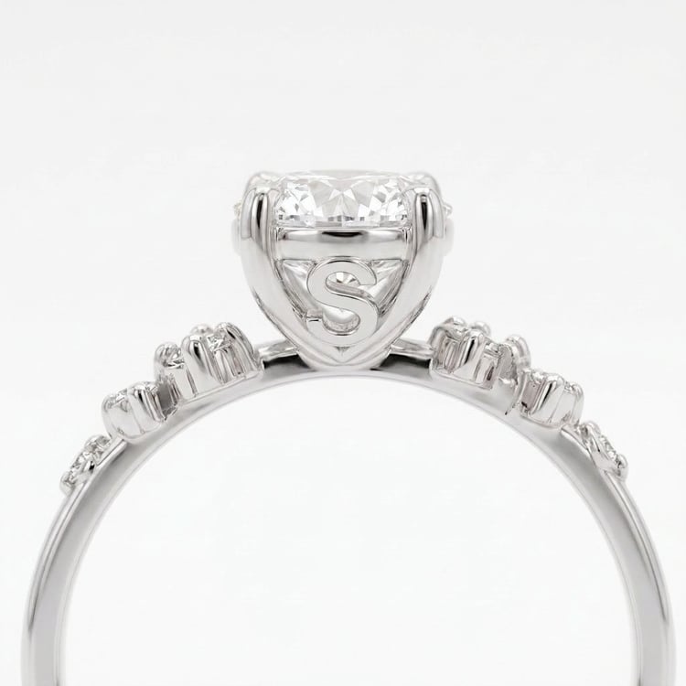 Verlobungsring mit Buchstaben und Lab Grown Diamanten Olha 167609