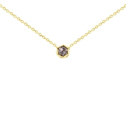 Minimalistische Kette mit einem Salt and Pepper Diamanten Ameera