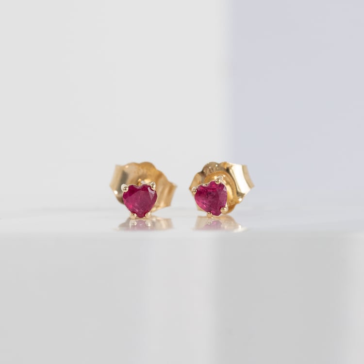 Schmuckset mit Rubinherzen Millicent 124550