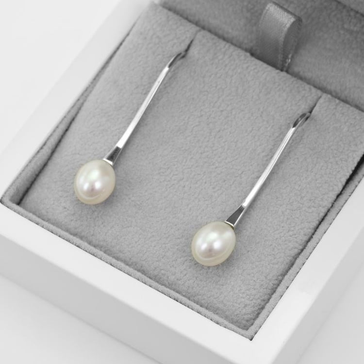 Hängeohrringe mit Perlen 50330