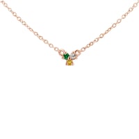 Halskette mit drei Edelsteinen Ihrer Wahl Sharma