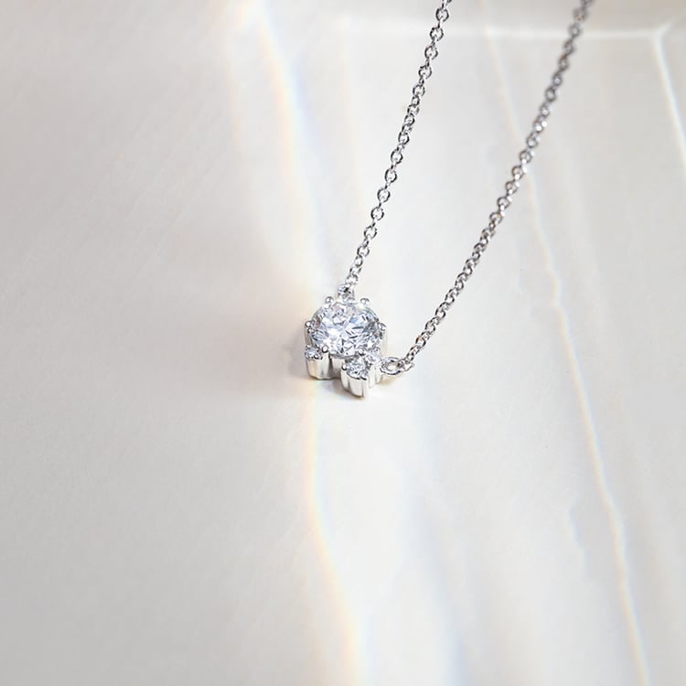 Cluster Kette mit Lab Grown Diamanten Edom 152045