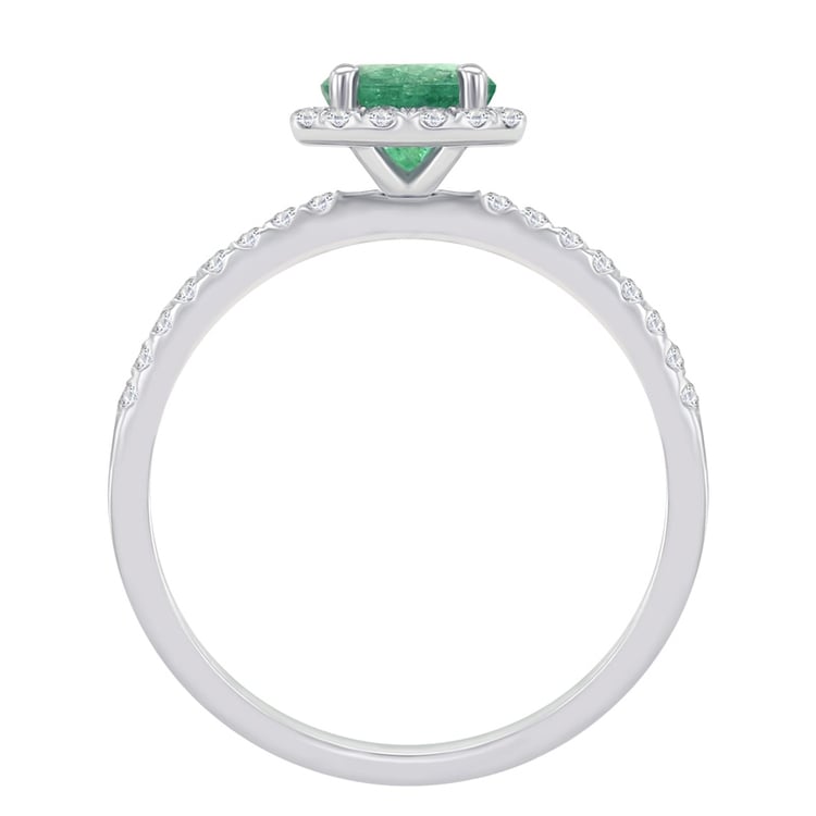 Ring aus Gold mit Smaragd und Diamanten 48632