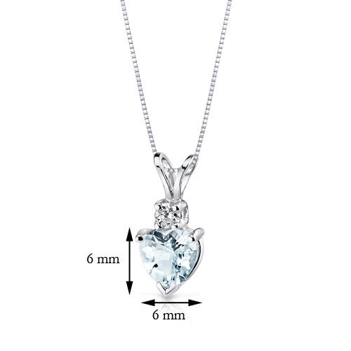 Goldanhänger mit Aquamarinherz und Diamanten Dorevie 7890