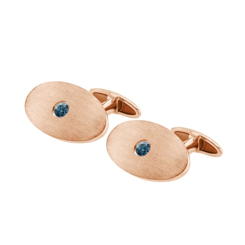 Manschettenknöpfe aus Gold mit blauen Diamanten Obert
