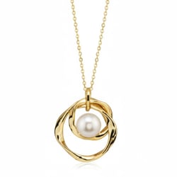 Silberner Perlenanhänger Alya