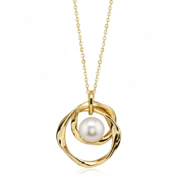 Silberner Perlenanhänger