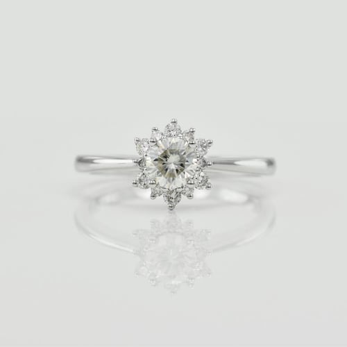 Goldener Verlobungsring mit Diamanten Condeh