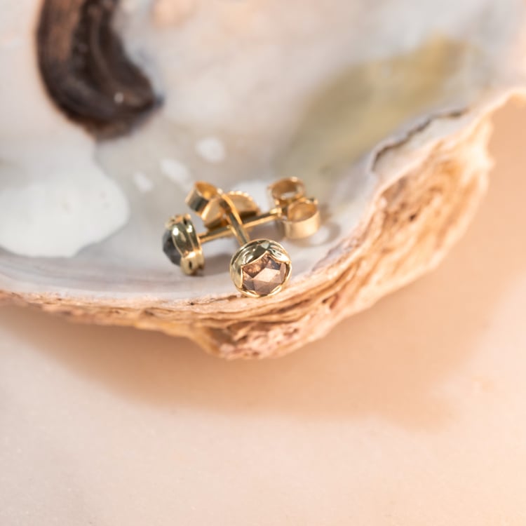 Minimalistische Ohrringe mit Salt and Pepper Diamanten Shyla 103540