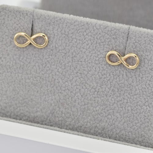 Schmuckset aus Gold mit Unendlichkeitszeichen Infinity