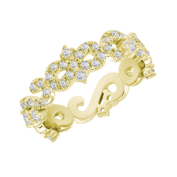 Eternity Goldring mit weißen Topasen Chaya 31242