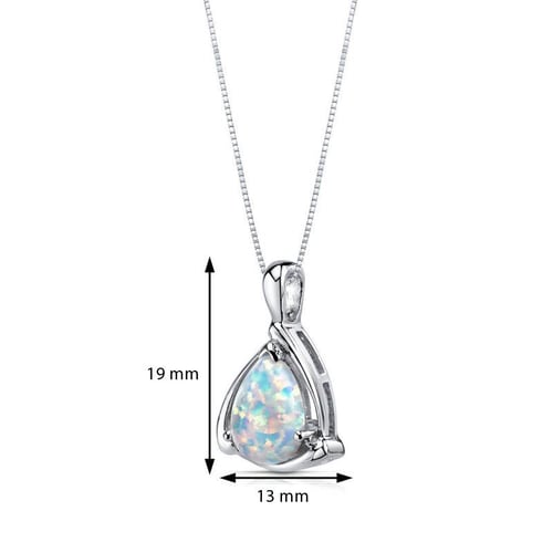 Silberanhänger mit weißem Opal Agrima