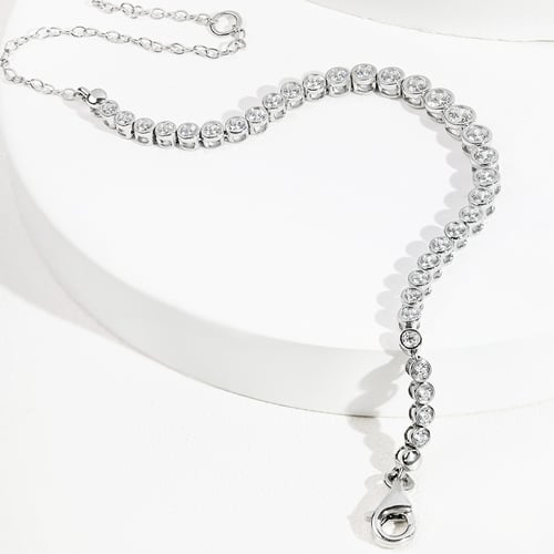 Elegantes silbernes Armband mit Lab Grown Diamanten Sonja