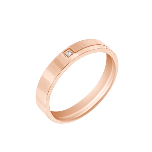 Goldene Eheringe mit Diamant Maskali