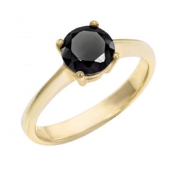 Verlobungsring aus Gold mit schwarzem Diamant Remmey