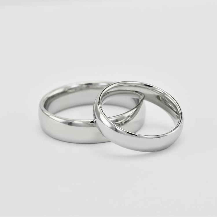 Klassische Eheringe aus Platin Ygyn 25846