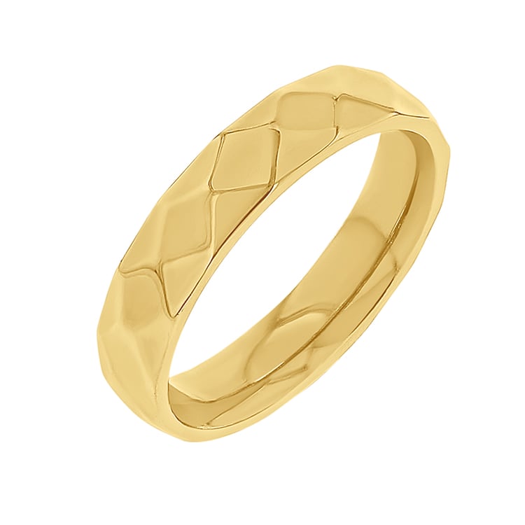 Design Eheringe aus Gold mit Muster Becy 142055