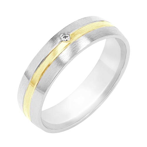 Minimalistische Eheringe mit Diamanten Mesud