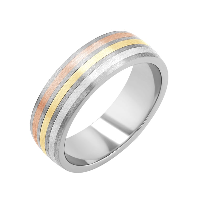 Eheringe aus Titan, Gold und Silber Jabari 135686