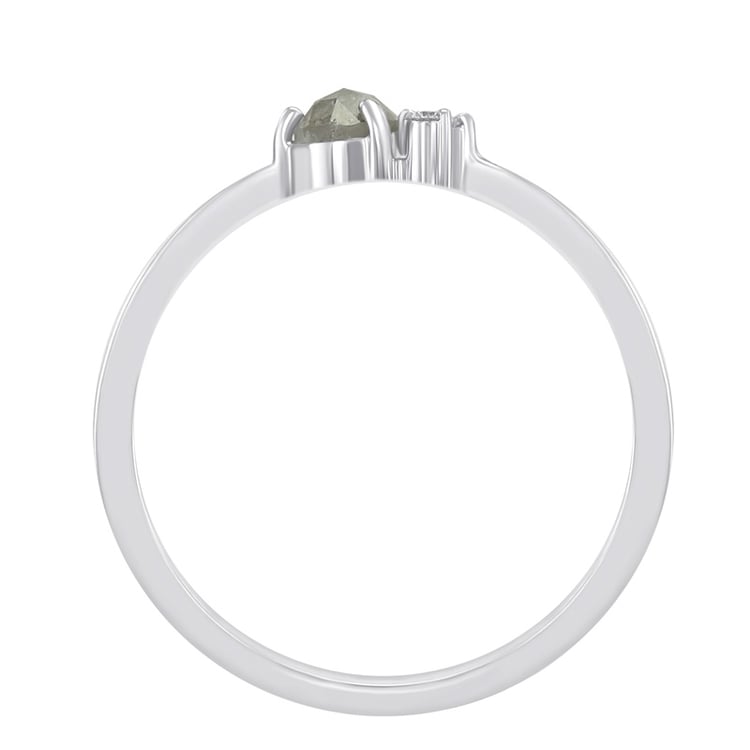 Goldring mit Salt'n'Pepper Diamant und Diamanten Marine 49871