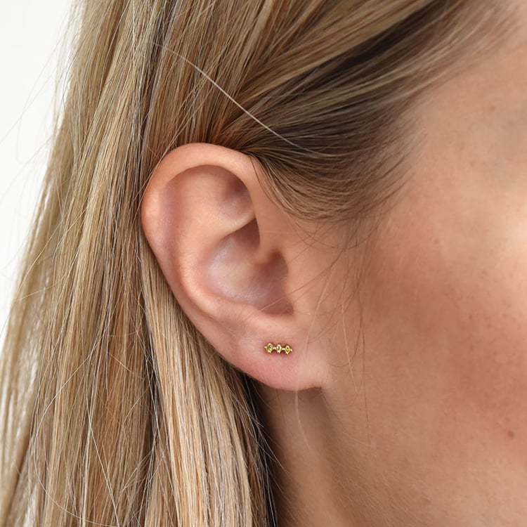 Silberne Ohrringe mit gelben Diamanten Linus 86169