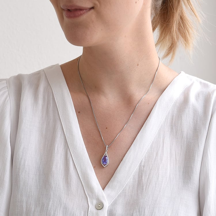 Anhänger mit Tansanit 67574