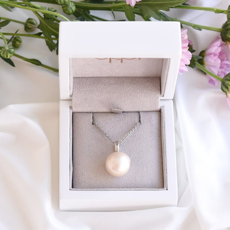 Silberner Anhänger mit Perle Nitin 83696