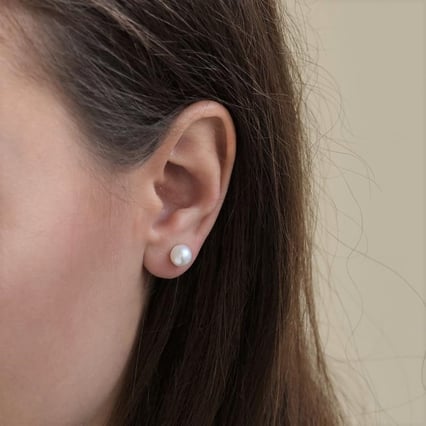 Ohrstecker mit Perlen in Roségold Abira