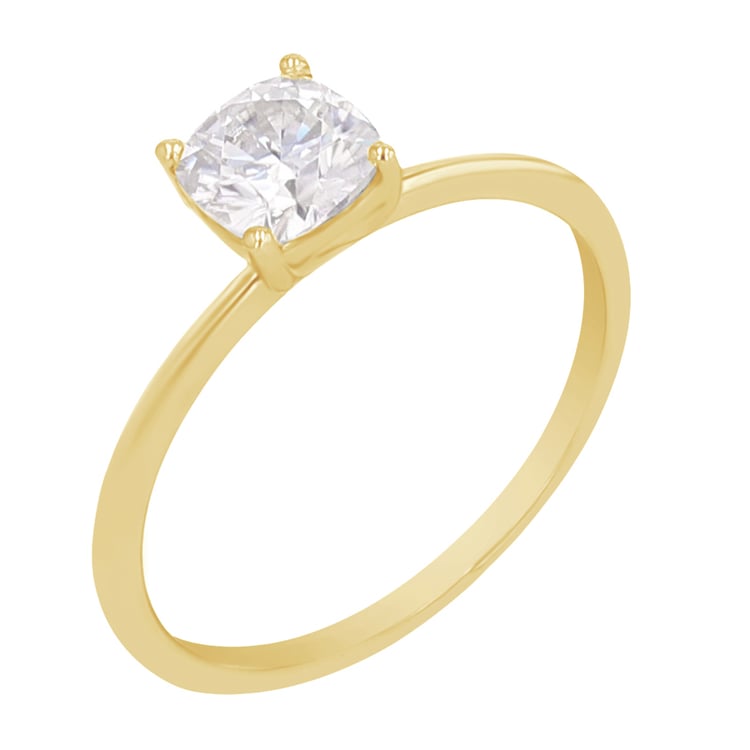 Verlobungsring mit einem Moissaniten in Kissenform mit Auswahl der Größe Macey 110309