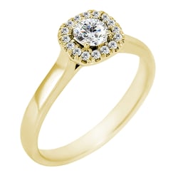 Verlobungsring mit Lab Grown Diamanten im Halo-Stil Reley
