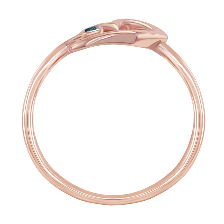 Goldener Herzring mit blauem Diamanten Balante 40363