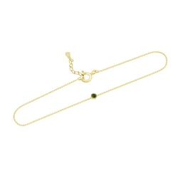 Silbernes Armband mit einem grünen Diamanten Bonato