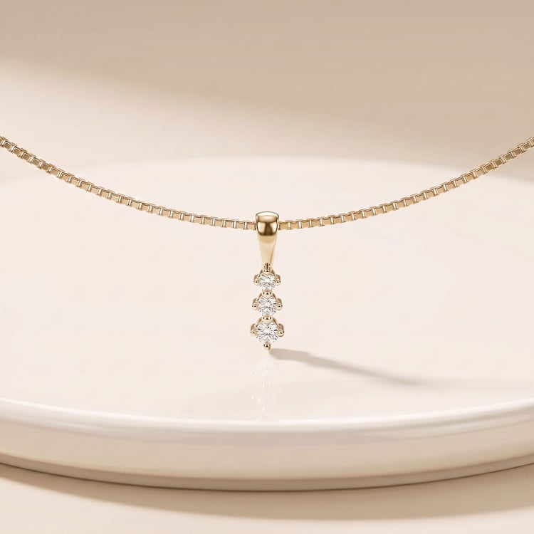 Minimalistischer Anhänger mit Diamanten Zusa 170376