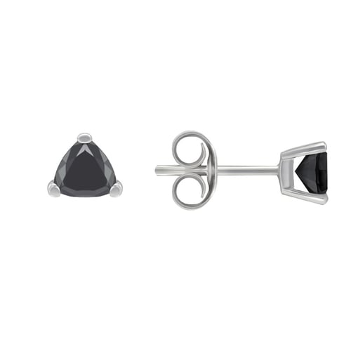 Goldene Ohrstecker mit schwarzen Diamanten Vock