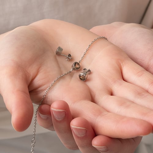 Silbernes Armband mit Rauchquarz Arleth