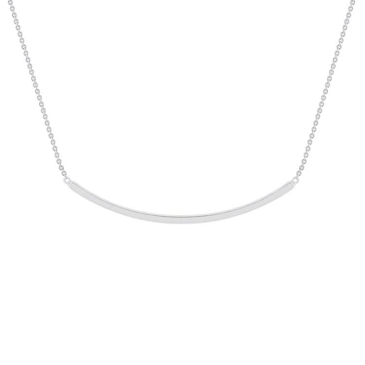 Minimalistische abgerundete Halskette aus Silber Brynlee