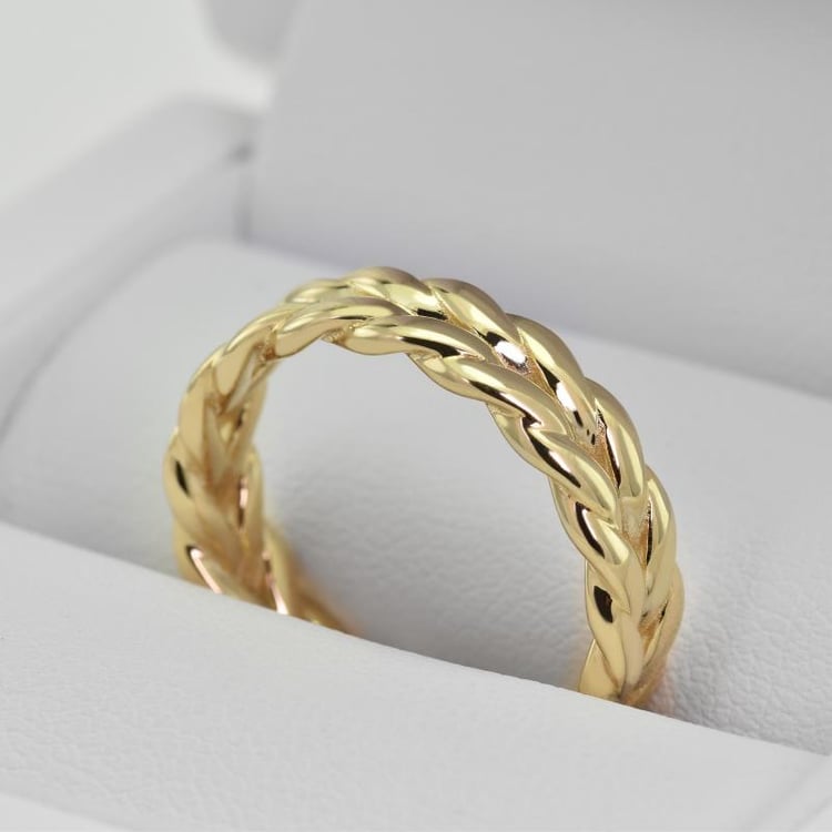 Geflochtener Ring aus Gold 24430