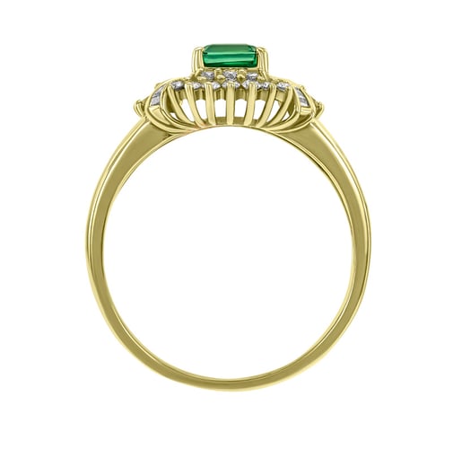 Wunderschöner Smaragdring mit Diamanten Navin