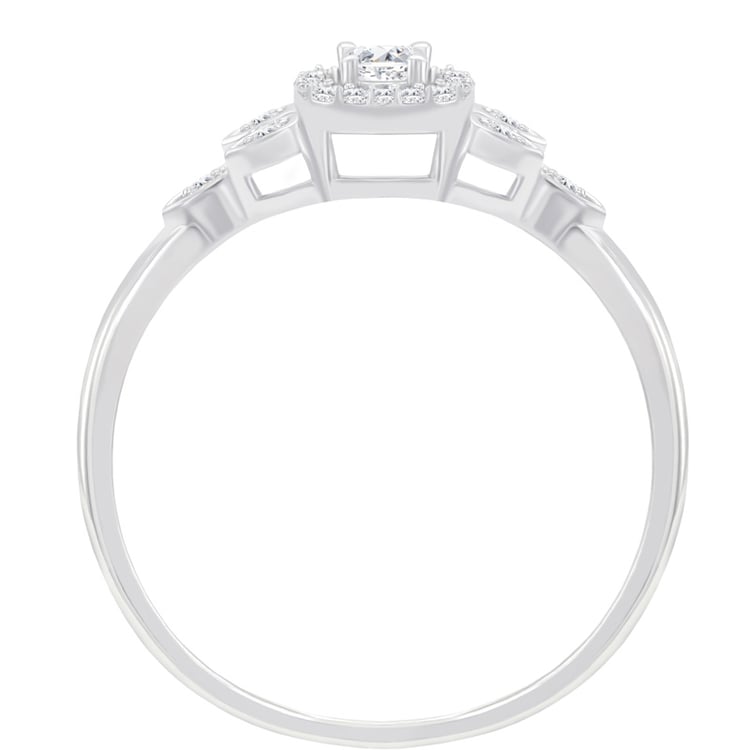 Goldener Halo Ring mit Lab Grown Diamanten Avila 91334